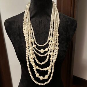 Luxurious Multi-Strand Pearl Necklace